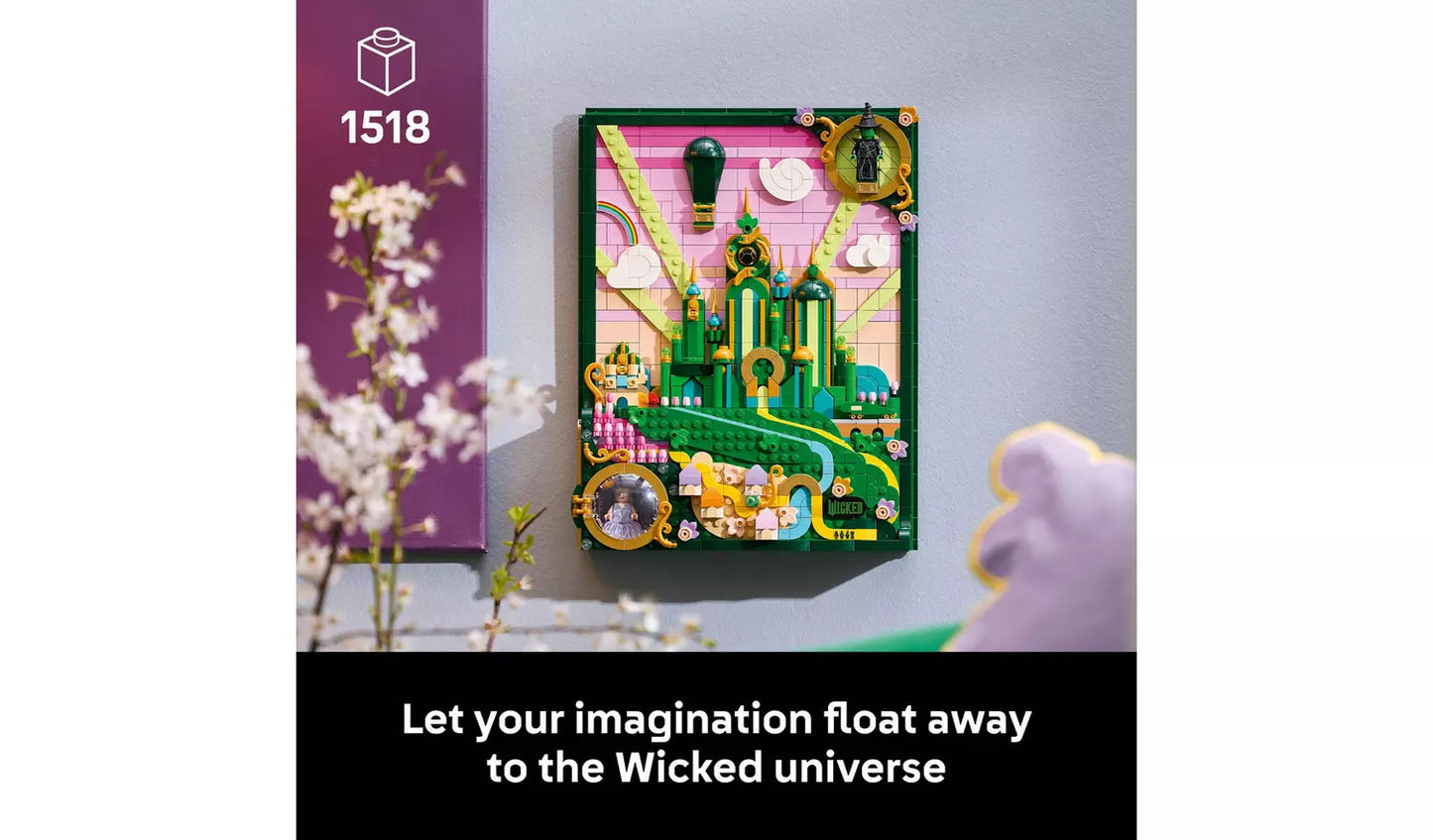 LEGO Wicked Emerald City Wall Art DIY Set for Adults | Ages 18+ | Model 75685 | NEW LEGO