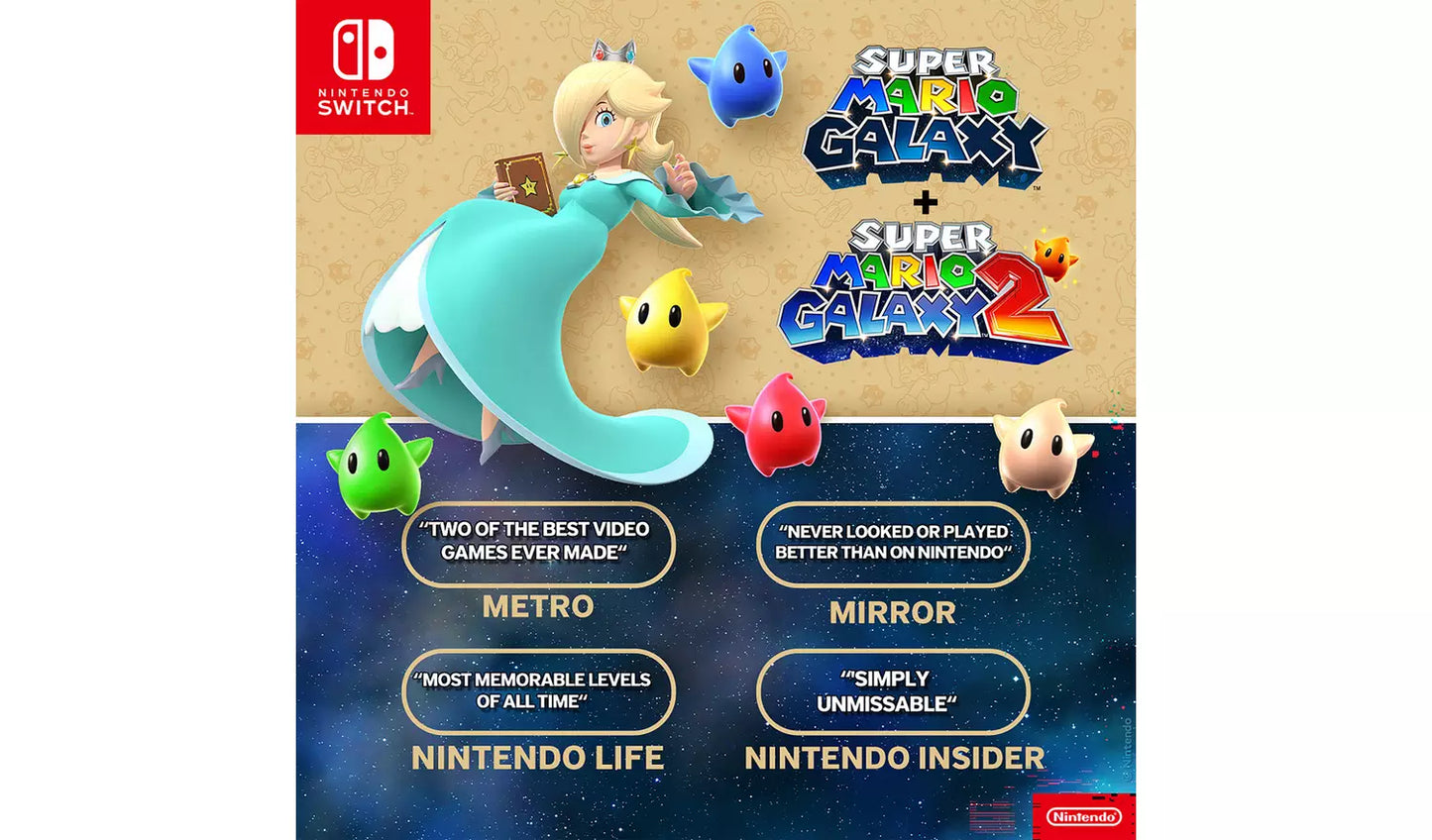 Super Mario Galaxy 1 & 2 – Nintendo Switch | Game Disc | 7+ (New) Nintendo