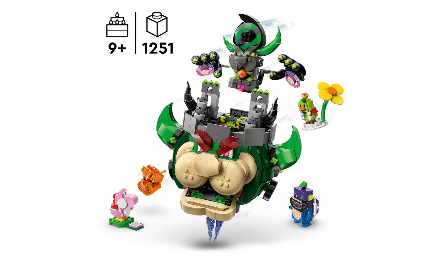 LEGO Super Mario Prince Florian & Castle Bowser Toy Set | Ages 9+ | Model 72042 | New LEGO