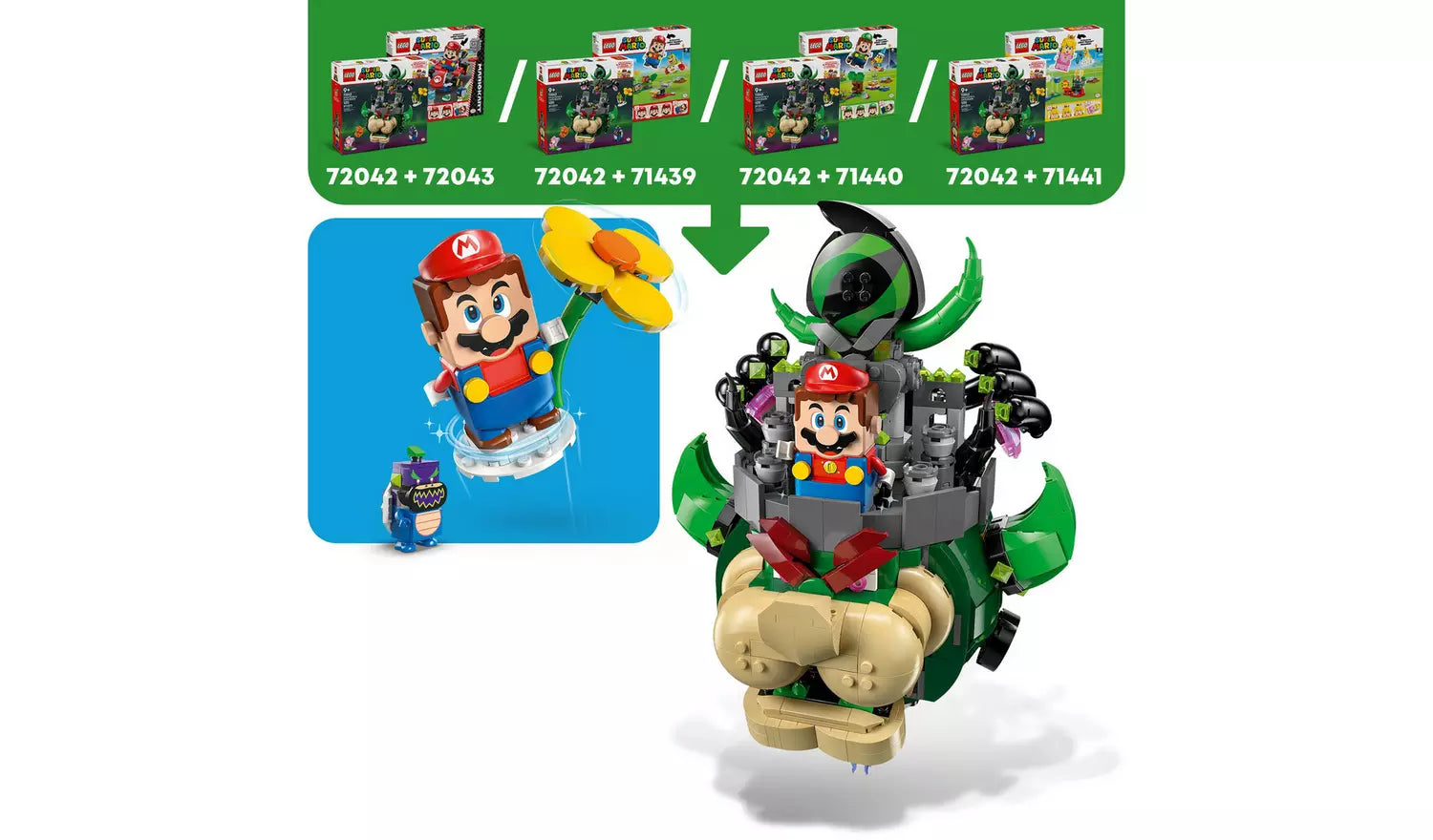 LEGO Super Mario Prince Florian & Castle Bowser Toy Set | Ages 9+ | Model 72042 | New LEGO