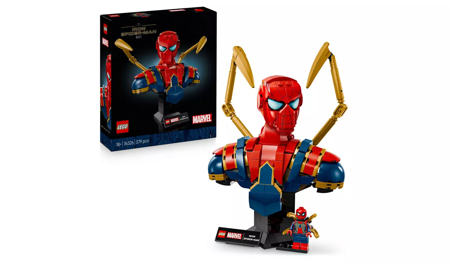 LEGO Marvel Iron Spider-Man Bust Avengers Building Set | Ages 18+ | Model 76326 | NEW LEGO