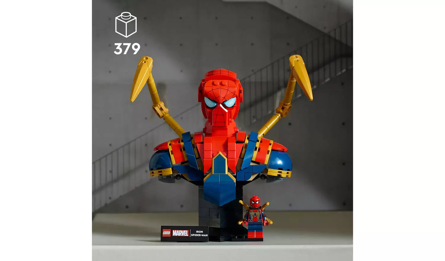 LEGO Marvel Iron Spider-Man Bust Avengers Building Set | Ages 18+ | Model 76326 | NEW LEGO