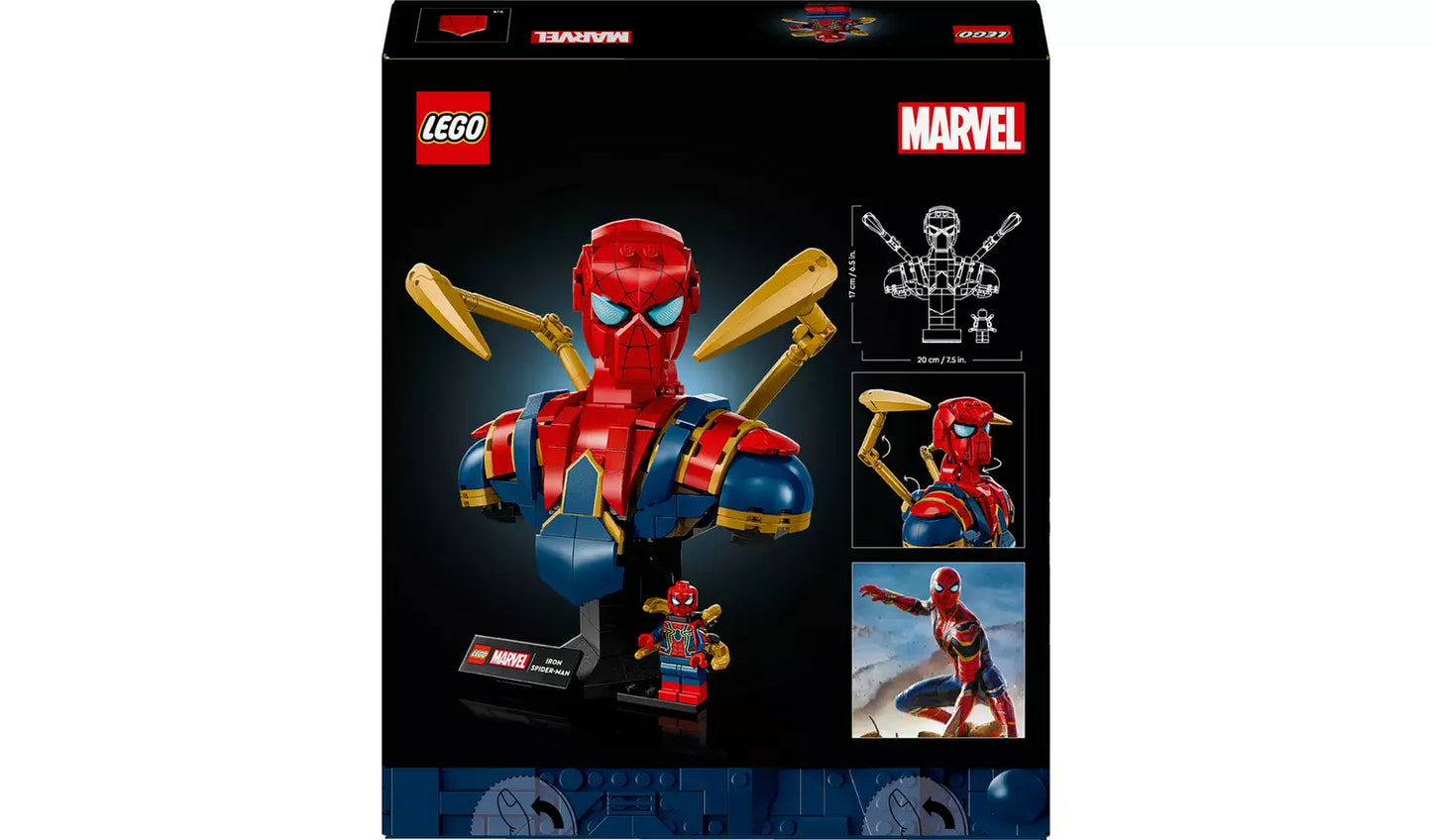 LEGO Marvel Iron Spider-Man Bust Avengers Building Set | Ages 18+ | Model 76326 | NEW LEGO