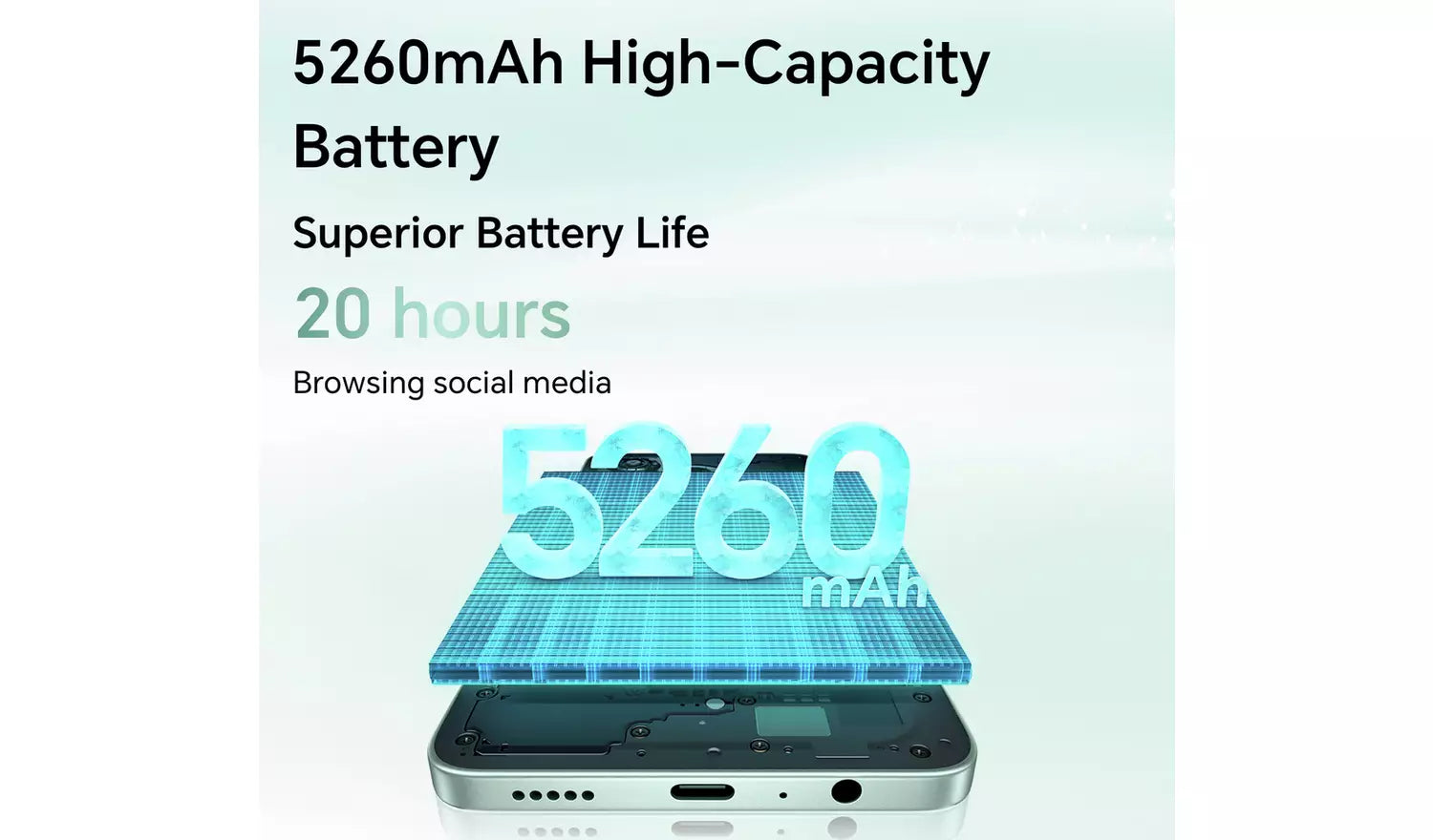 HONOR X5c Plus 128GB AI Mobile Phone – Ocean Cyan Unlocked Smartphone (New) Honor