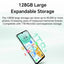 HONOR X5c Plus 128GB AI Mobile Phone – Ocean Cyan Unlocked Smartphone (New) Honor