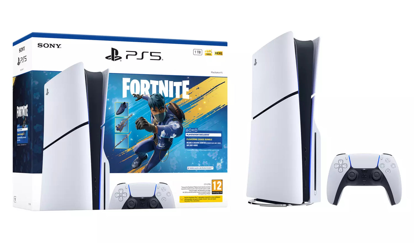 PlayStation 5 Disc Console - Fortnite Flowering Chaos Bundle - 1TB (New) Sony