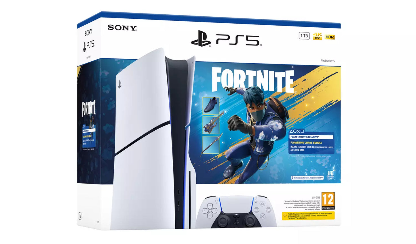 PlayStation 5 Disc Console - Fortnite Flowering Chaos Bundle - 1TB (New) Sony