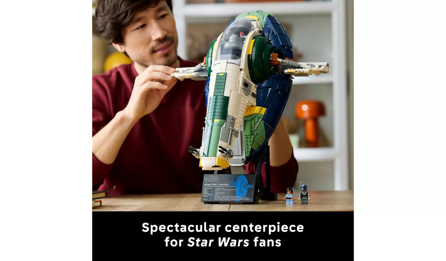 LEGO Star Wars Jango Fett’s Firespray-Class Starship UCS Set for Adults | Ages 18+ | Model 75409 | NEW LEGO