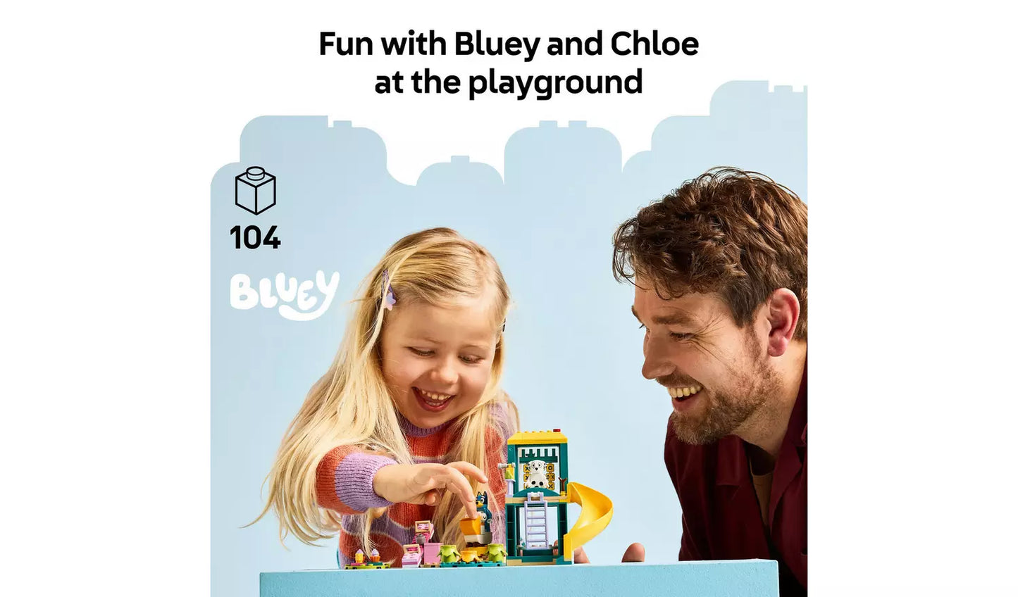 LEGO Bluey Playground Fun with Bluey and Chloe Toy Set | Ages 4+ | Model 11201 | New LEGO