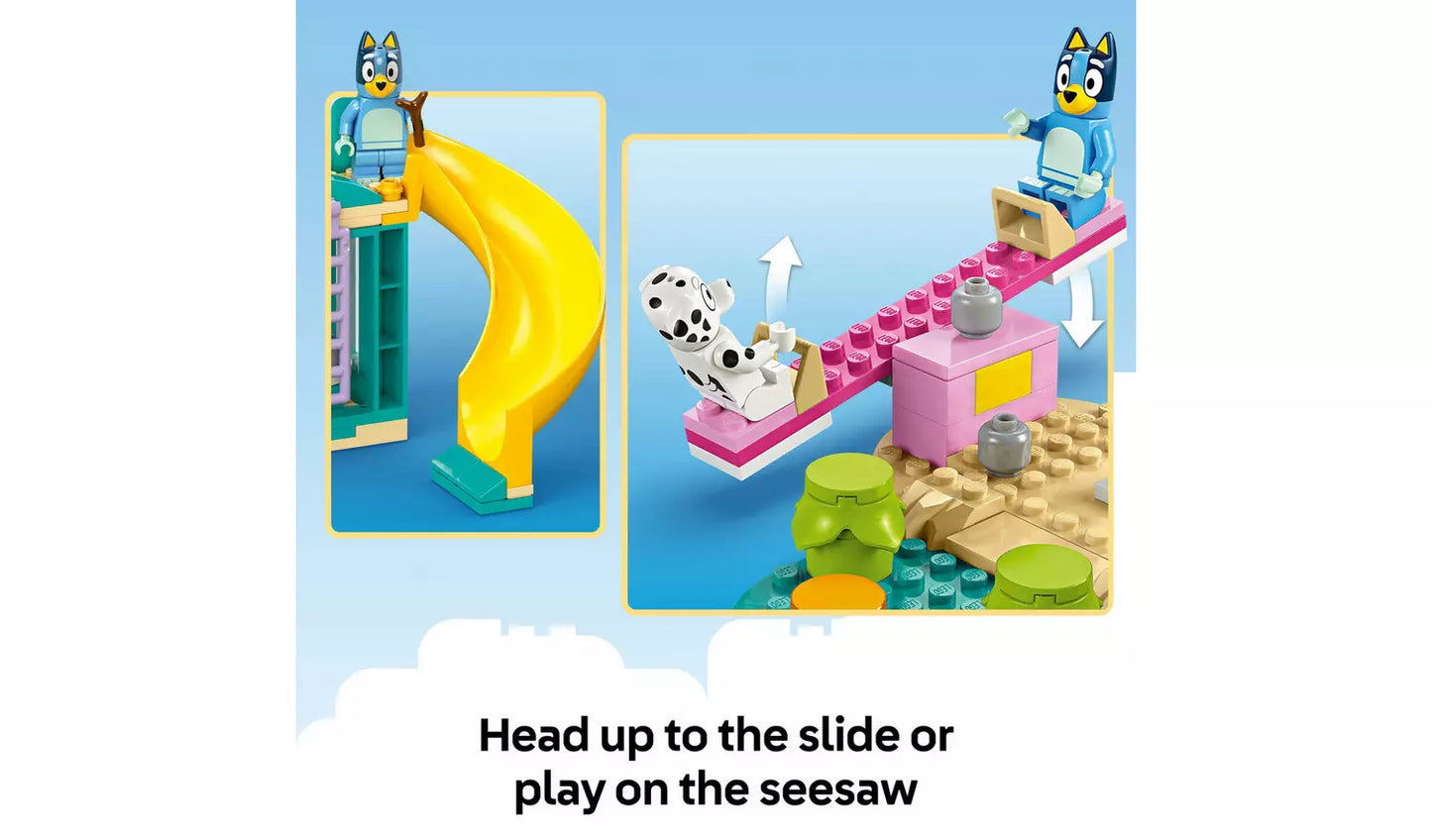 LEGO Bluey Playground Fun with Bluey and Chloe Toy Set | Ages 4+ | Model 11201 | New LEGO