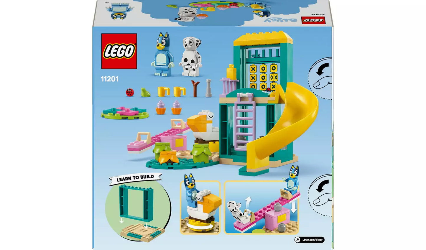 LEGO Bluey Playground Fun with Bluey and Chloe Toy Set | Ages 4+ | Model 11201 | New LEGO