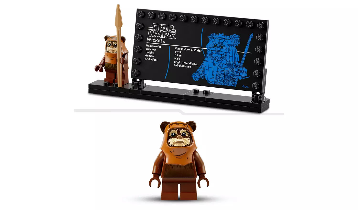 LEGO Star Wars Wicket the Ewok Figure Building Toy | Ages 12+ | Model 75430 | New LEGO