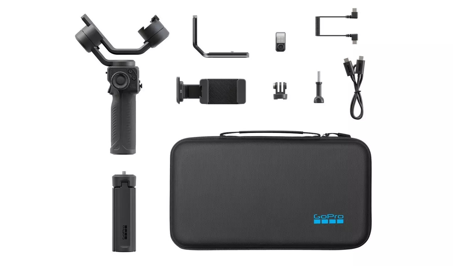 GoPro Fluid Pro AI Camera Gimbal – Black 3-Axis Smart Stabiliser with AI Tracking - (New) Go Pro