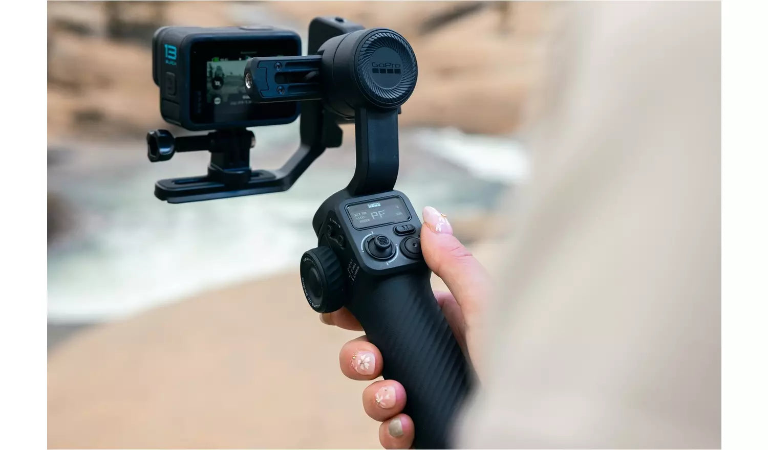 GoPro Fluid Pro AI Camera Gimbal – Black 3-Axis Smart Stabiliser with AI Tracking - (New) Go Pro