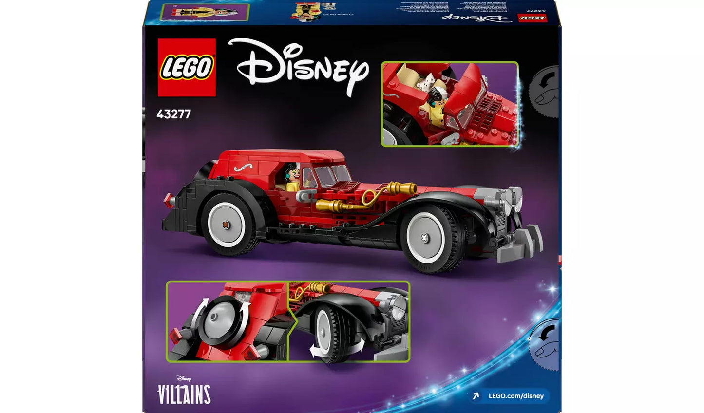 LEGO Disney Cruella De Vil’s Car Building Set | Ages 9+ | Model 43277 | New LEGO