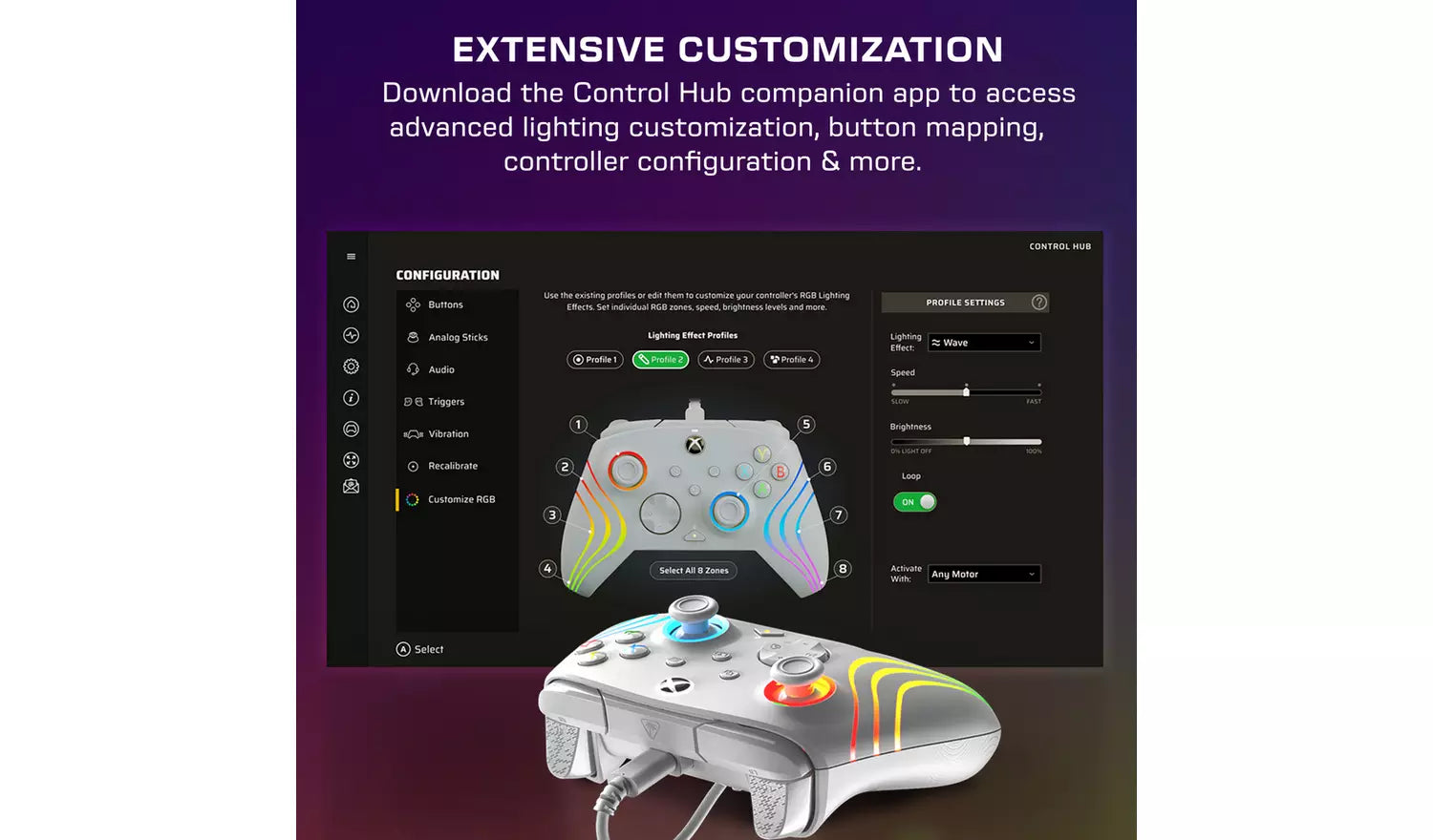 Turtle Beach Afterglow Wave RGB Wired Controller (New) Turtle Beach