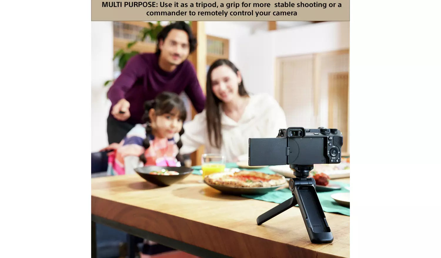 Sony GP-VPT3 Bluetooth Shooting Grip & Tripod with Detachable Remote – Black (New) Sony