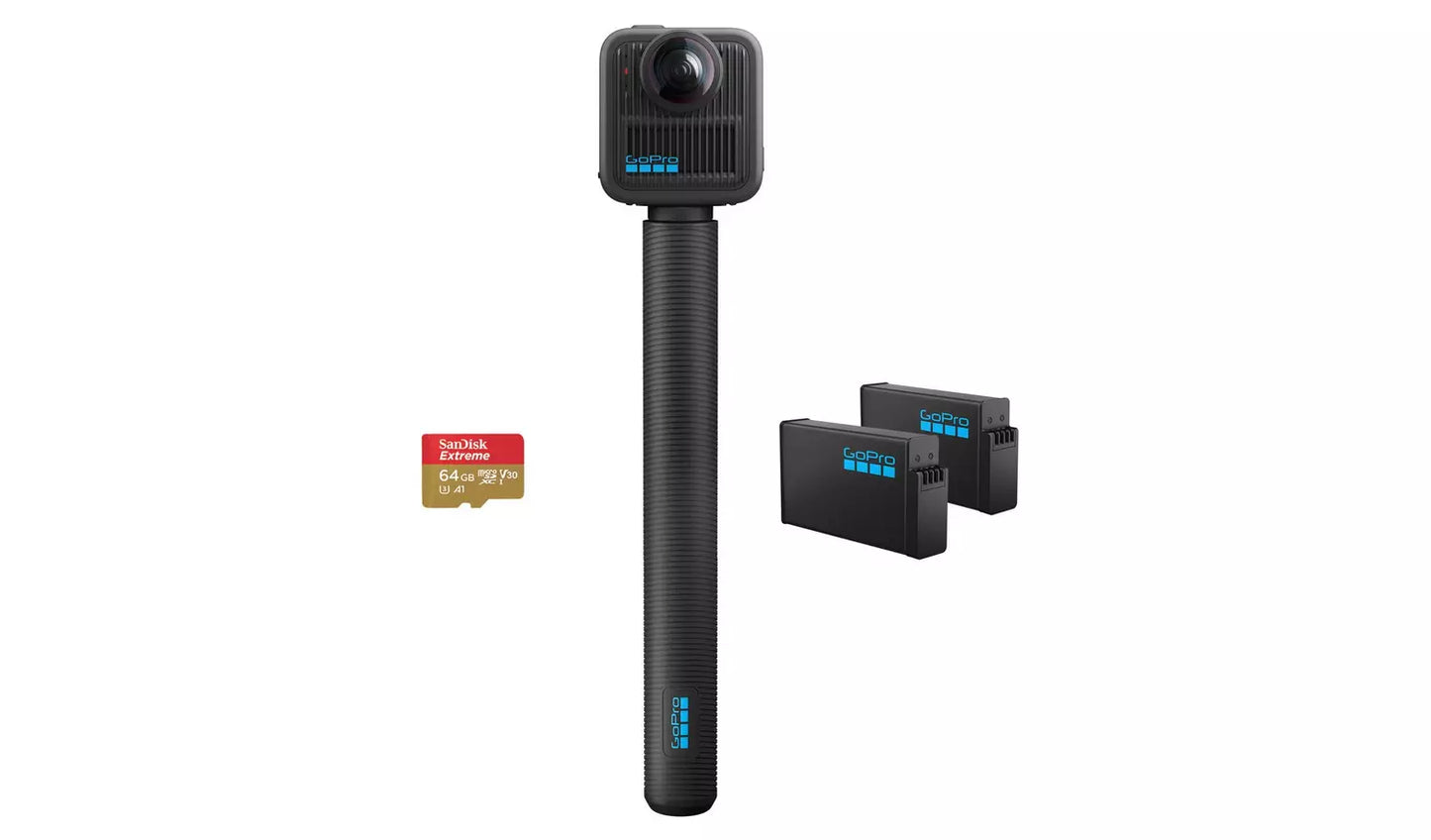 GoPro MAX2 Action Camera & Accessory Bundle – 8K 360° Waterproof Camera Black - (New) Go Pro