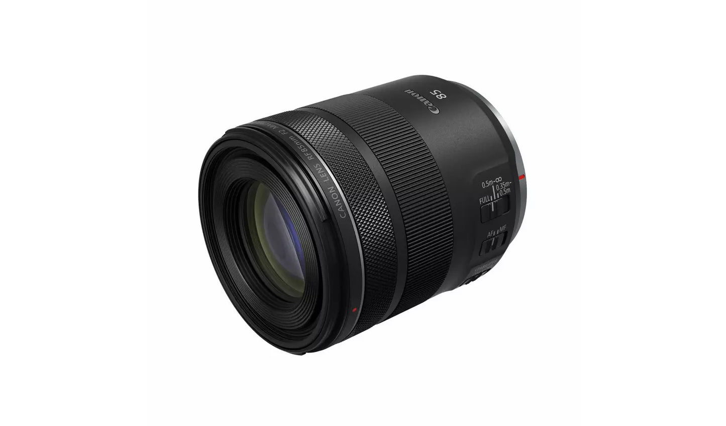 Canon RF 85mm f/2 Macro IS STM Lens – Portrait Telephoto with IS (New) Canon