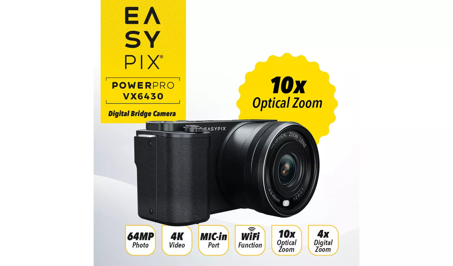 Easypix PowerPro VX6430 64MP Bridge Camera (New) Easypix