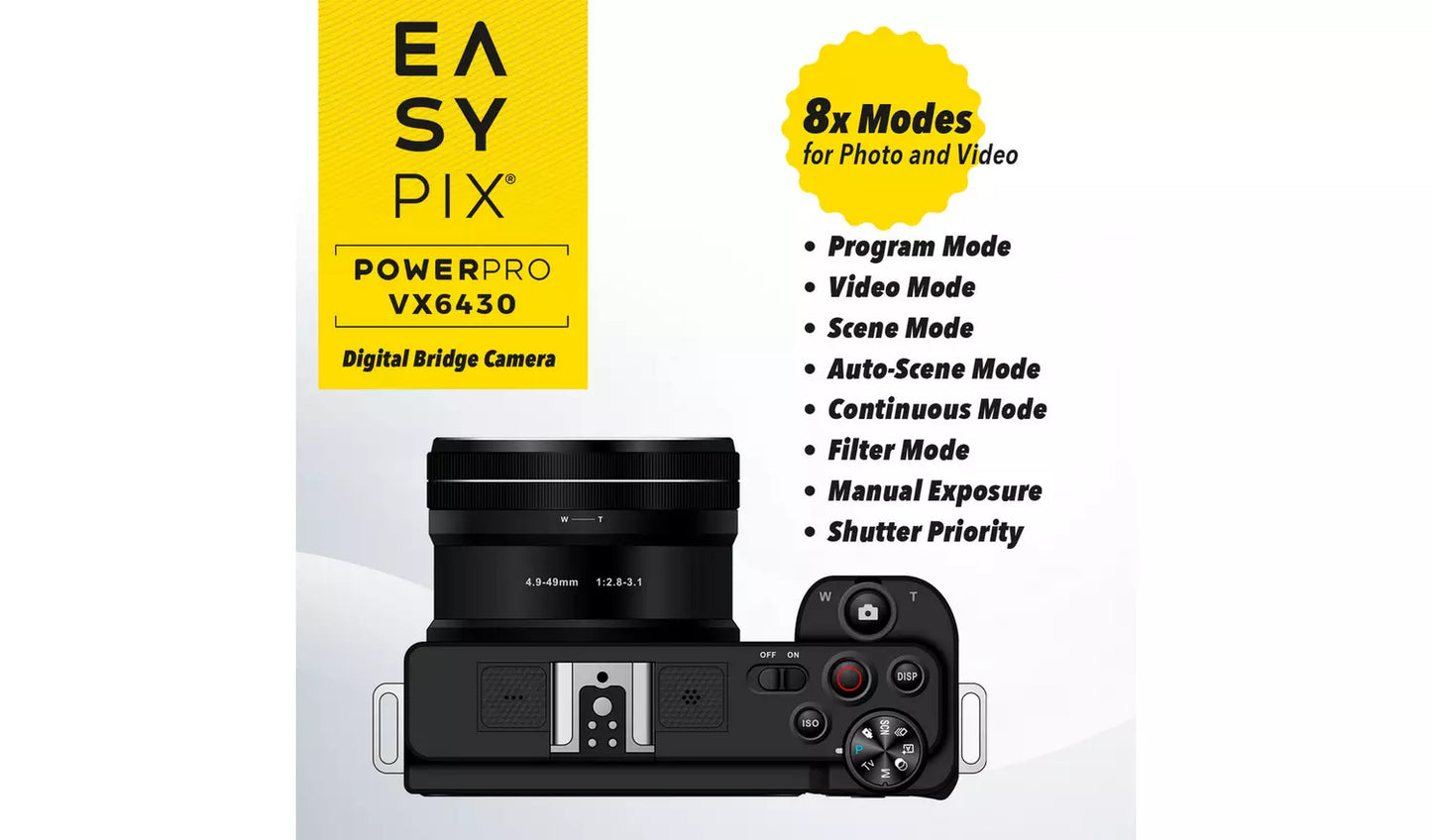 Easypix PowerPro VX6430 64MP Bridge Camera (New) Easypix
