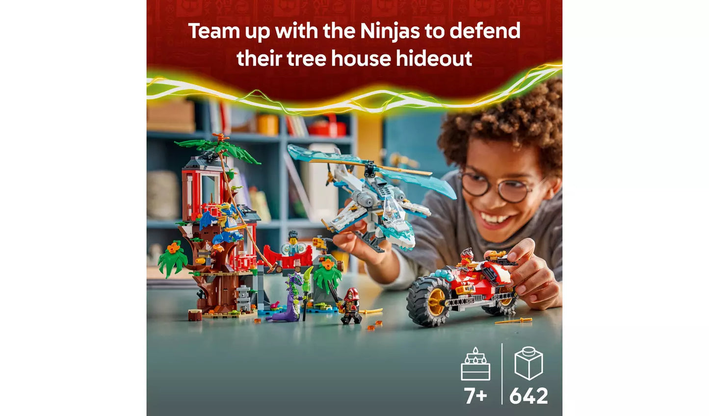 LEGO NINJAGO Ninja Vehicle Tree House Battle Toy Set | Ages 7+ | Model 71857 | 642 Pieces | New LEGO
