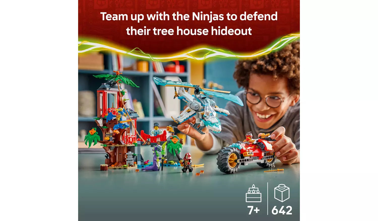 LEGO NINJAGO Ninja Vehicle Tree House Battle Toy Set | Ages 7+ | Model 71857 | 642 Pieces | New LEGO