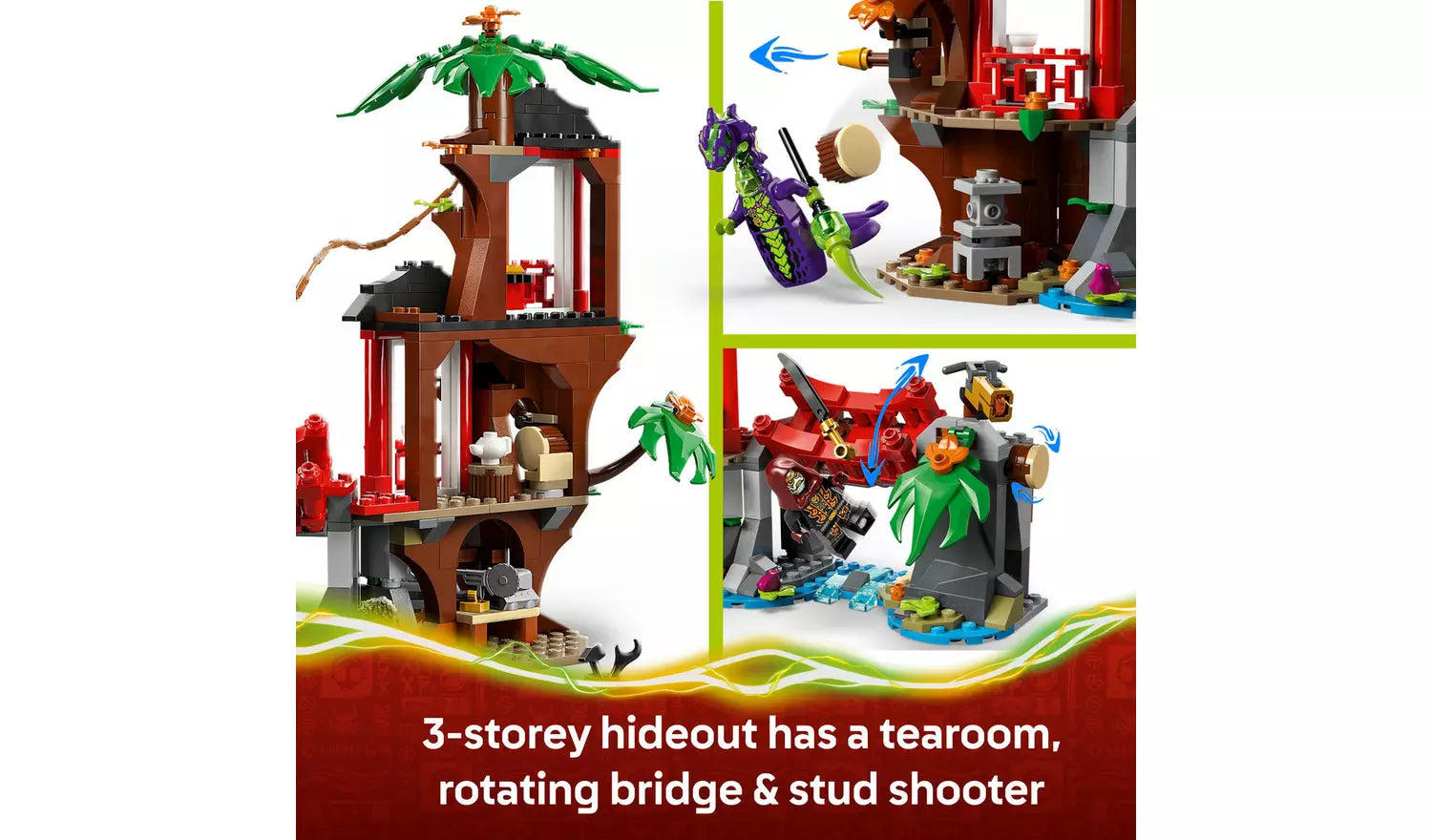 LEGO NINJAGO Ninja Vehicle Tree House Battle Toy Set | Ages 7+ | Model 71857 | 642 Pieces | New LEGO