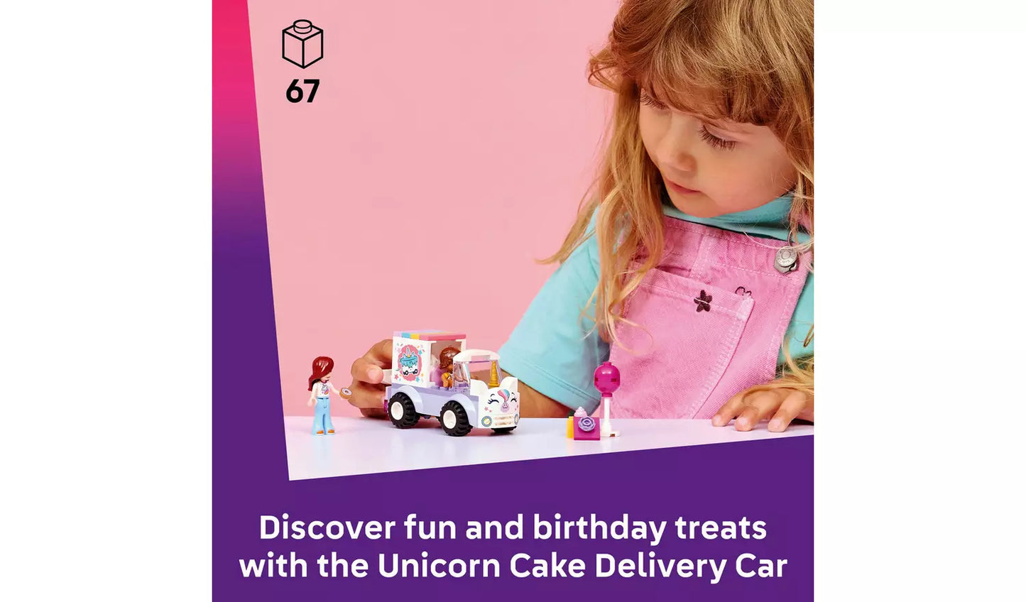 LEGO Friends Unicorn Cake Delivery Car Toy Set | Ages 4+ | Model 42675 | NEW LEGO