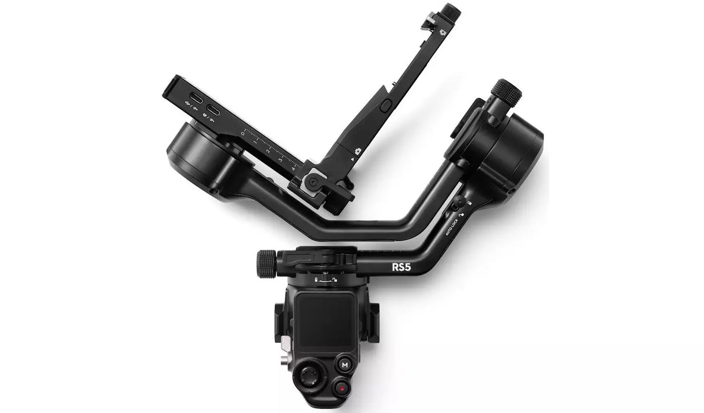 DJI RS 5 Camera Stabiliser Gimbal – Professional 3-Axis Smart Stabilisation System (New) DJI