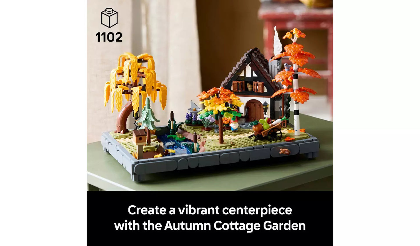 LEGO Icons Autumn Cottage Garden Model Kit | Ages 18+ | Model 11372 | NEW LEGO