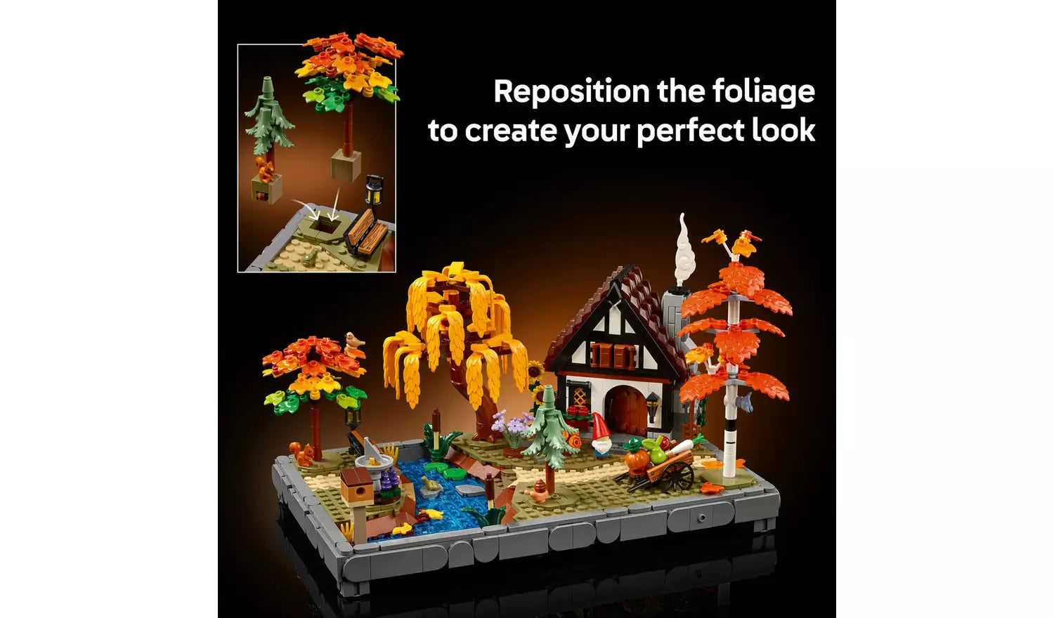 LEGO Icons Autumn Cottage Garden Model Kit | Ages 18+ | Model 11372 | NEW LEGO