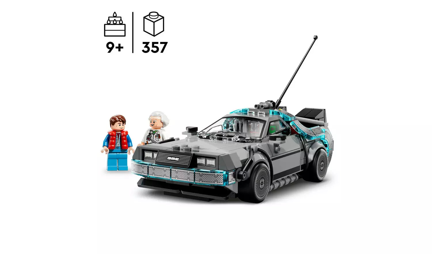 LEGO Speed Champions Back to the Future Time Machine Car Toy Set | Ages 9+ | Model 77256 | New LEGO