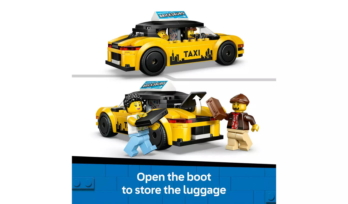 LEGO City Yellow Taxi Toy Car with Minifigures Set | Ages 5+ | Model 60487 | NEW LEGO