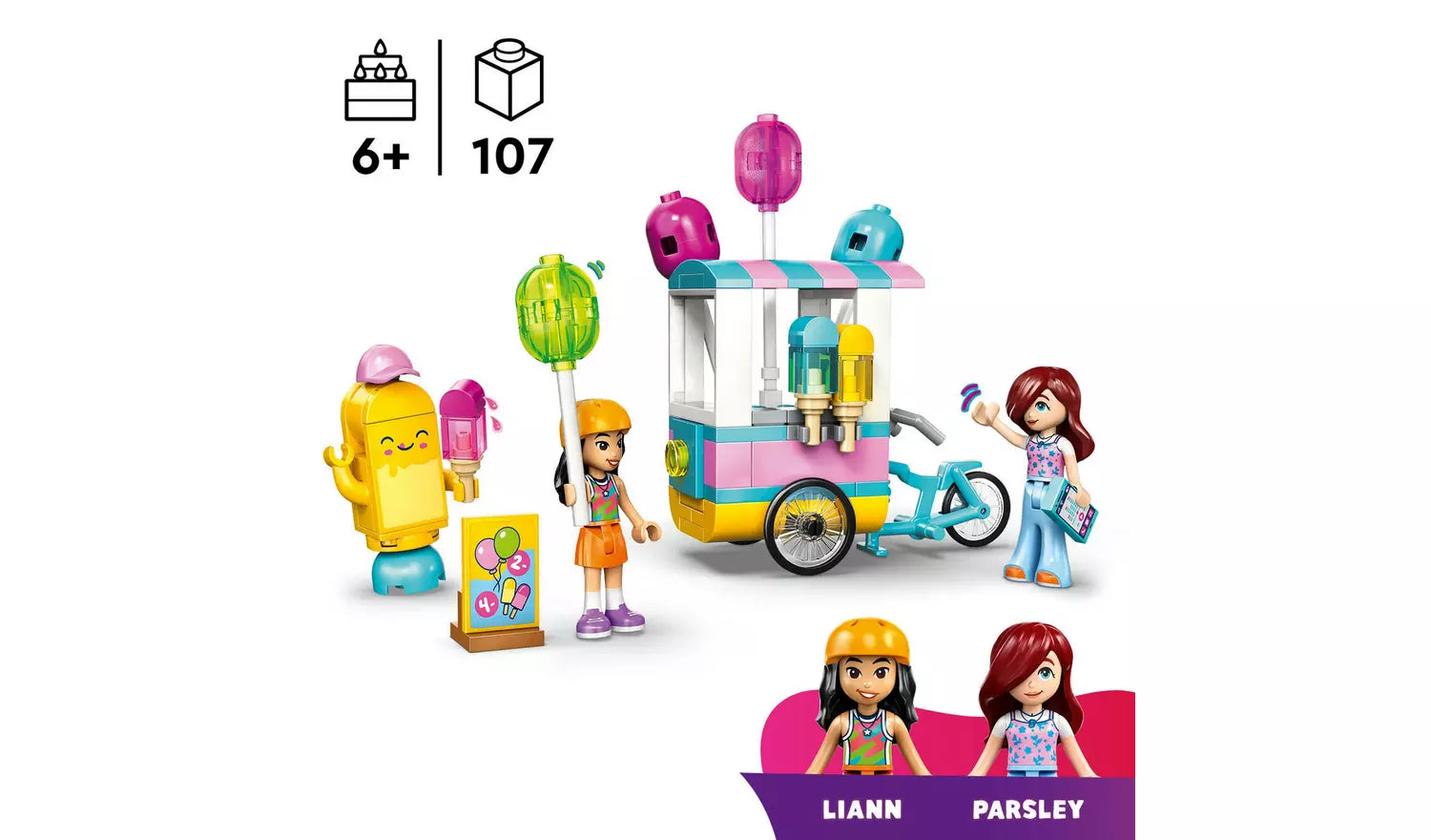 LEGO Friends Ice Cream & Balloon Stand with Bike Toy | Ages 6+ | Model 42692 | New LEGO
