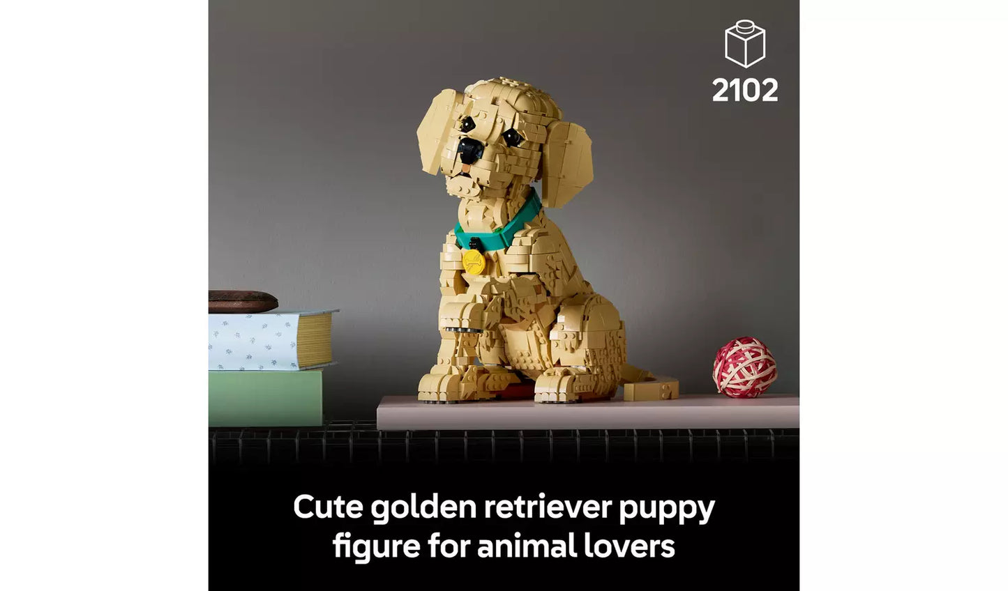 LEGO Icons Golden Retriever Puppy Figure 11384 | Ages 18+ | New LEGO