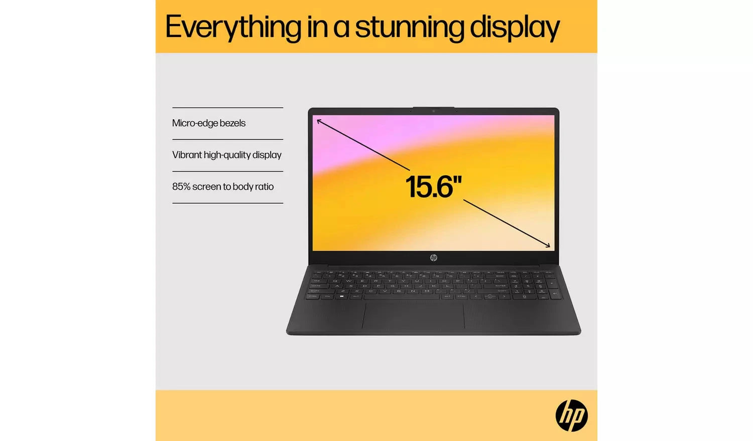 HP 15.6" Laptop – AMD Ryzen 5, 8GB RAM, 256GB SSD (New) - Funkifone