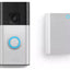 Ring Video Doorbell (Battery-Powered) with Chime – Satin Nickel Ring