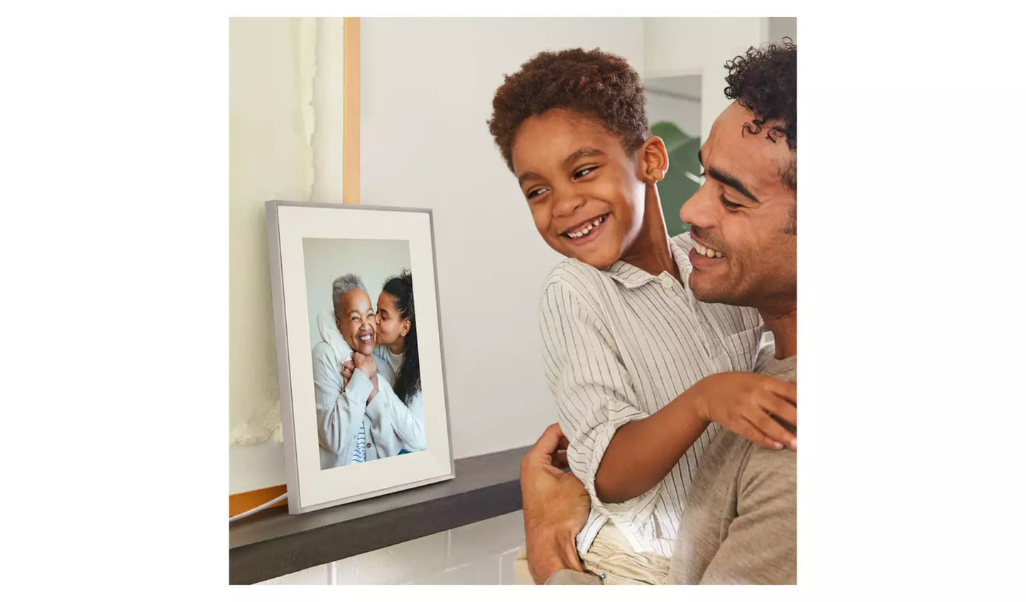 AURA Aspen 12 Inch Digital Photo Frame – Clay with Paper Mat (New) AURA