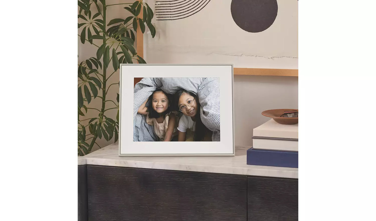 AURA Aspen 12 Inch Digital Photo Frame – Clay with Paper Mat (New) AURA