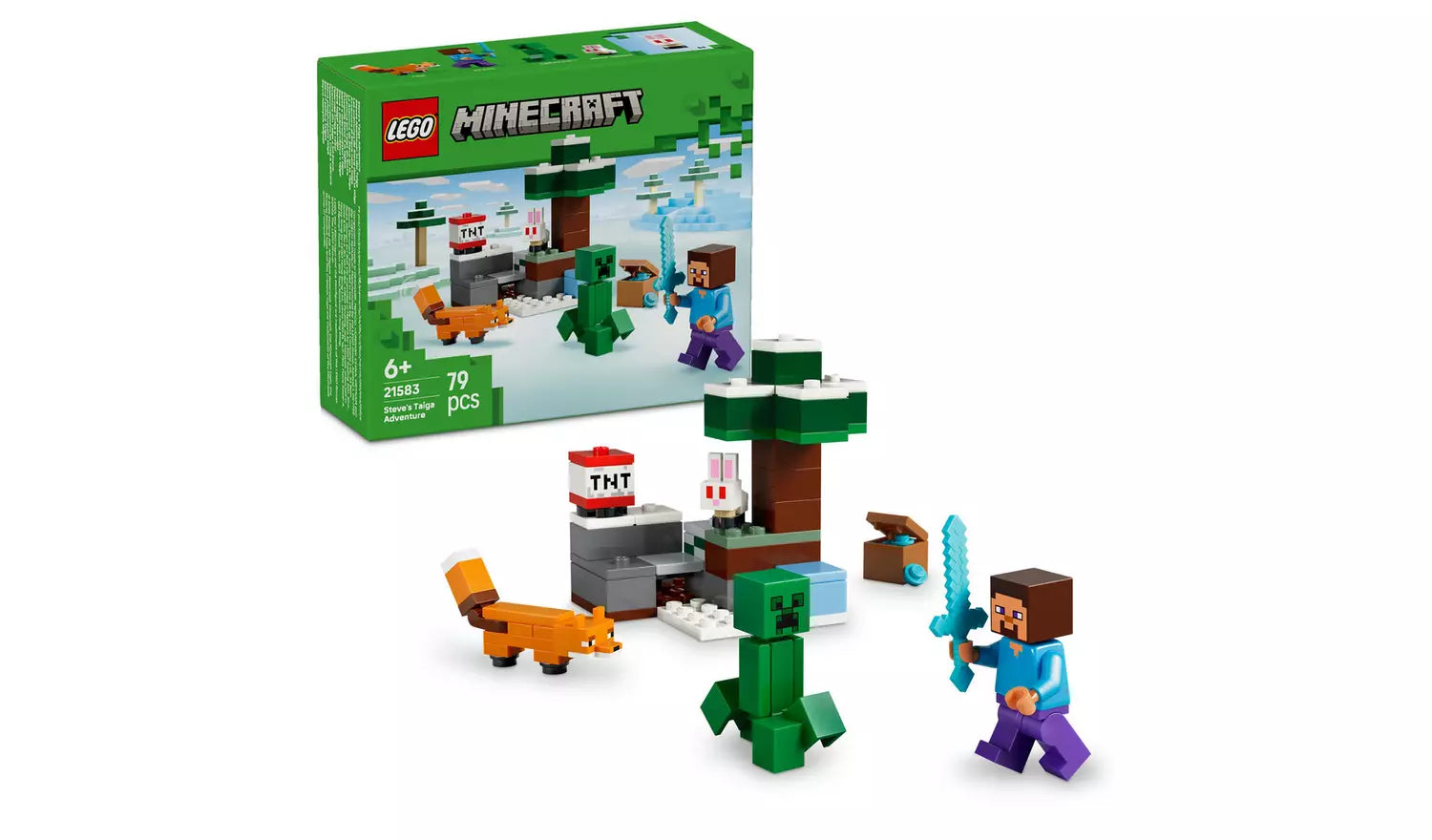LEGO Minecraft Steve’s Taiga Adventure Toy Set | Ages 6+ | Model 21583 | NEW LEGO