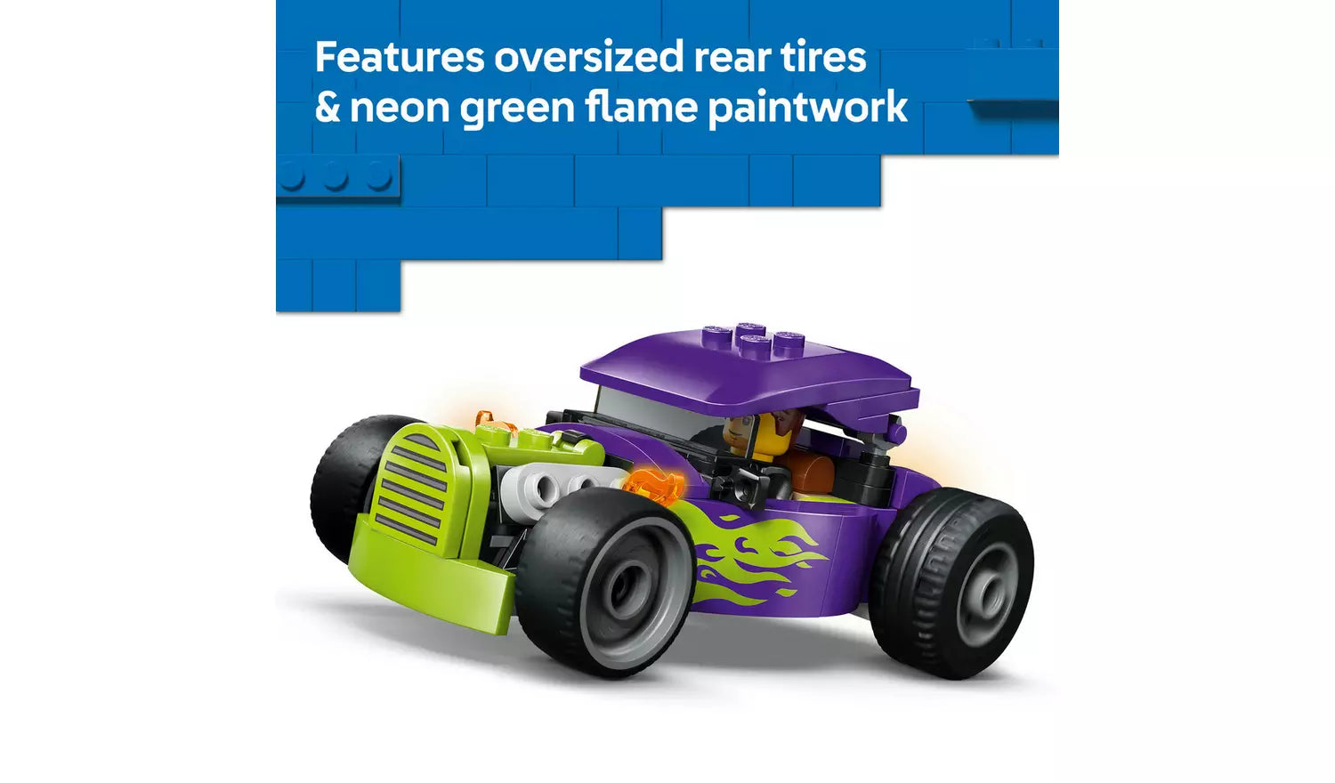 LEGO City Hot Rod Race Car Toy Model Kit for Kids | Ages 5+ | Model 60485 | New LEGO