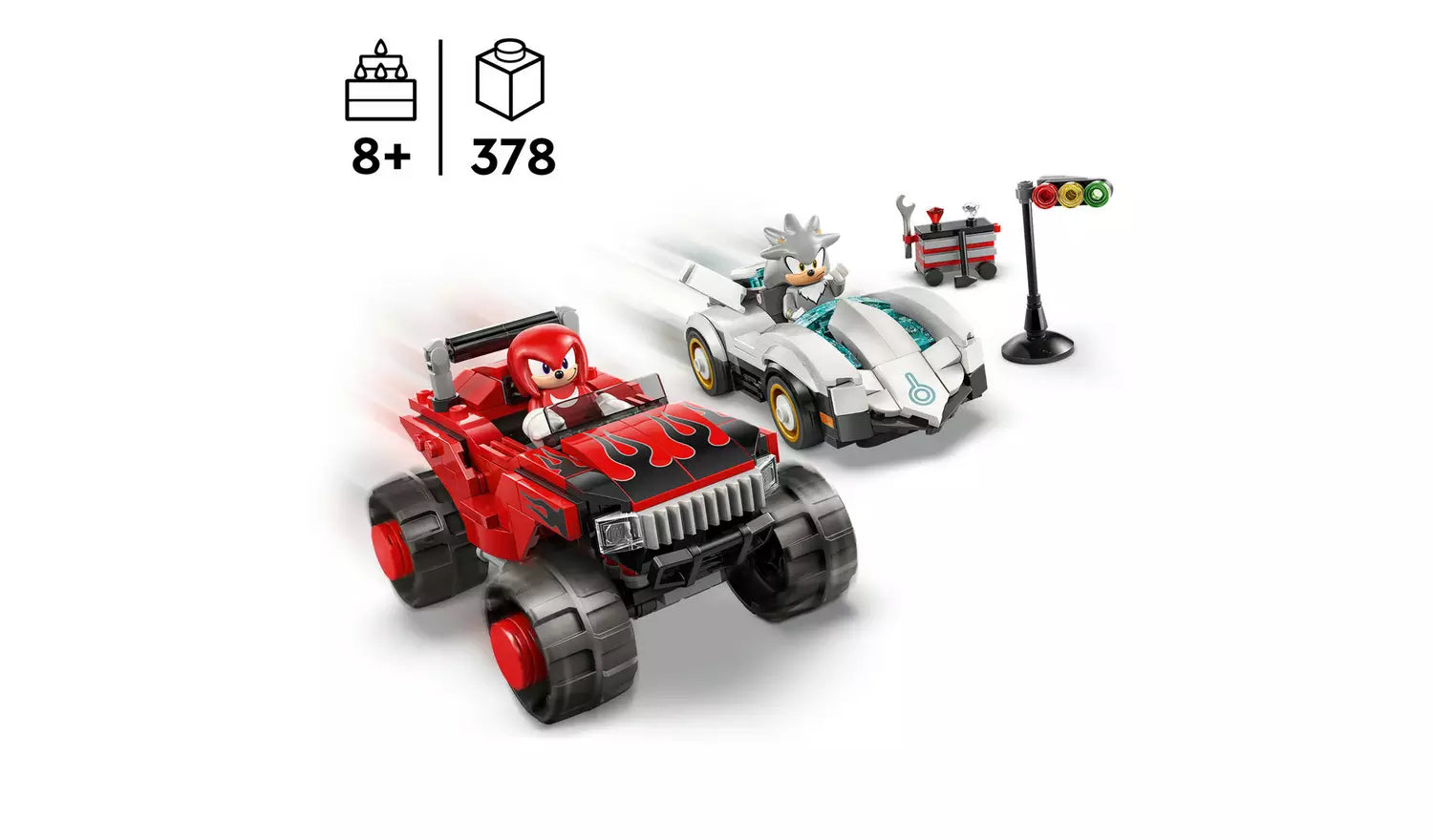 LEGO Sonic the Hedgehog Silver vs. Knuckles Set | Ages 8+ | Model 77118 | 378 Pieces | New LEGO