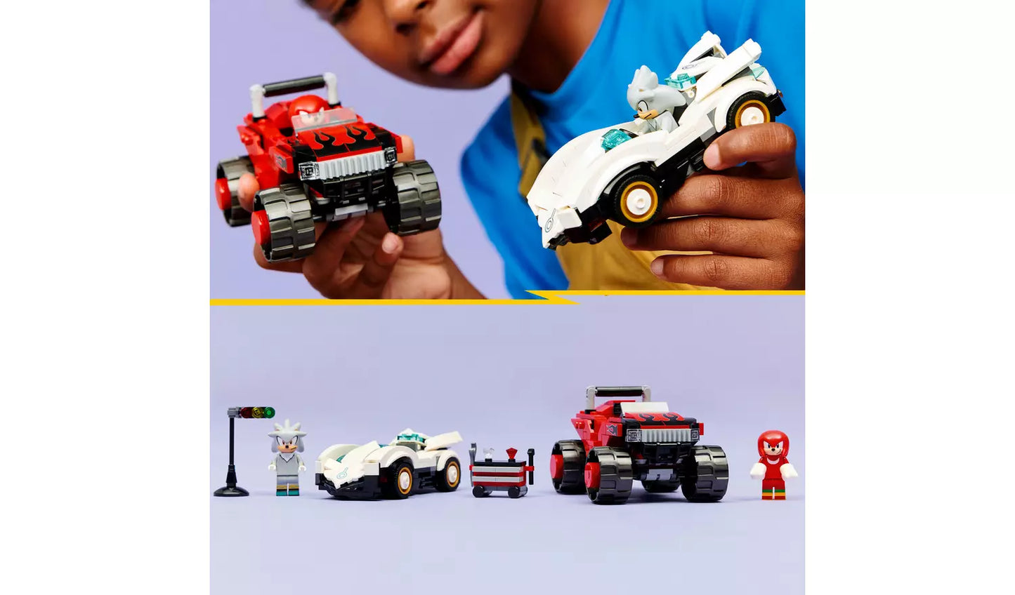 LEGO Sonic the Hedgehog Silver vs. Knuckles Set | Ages 8+ | Model 77118 | 378 Pieces | New LEGO