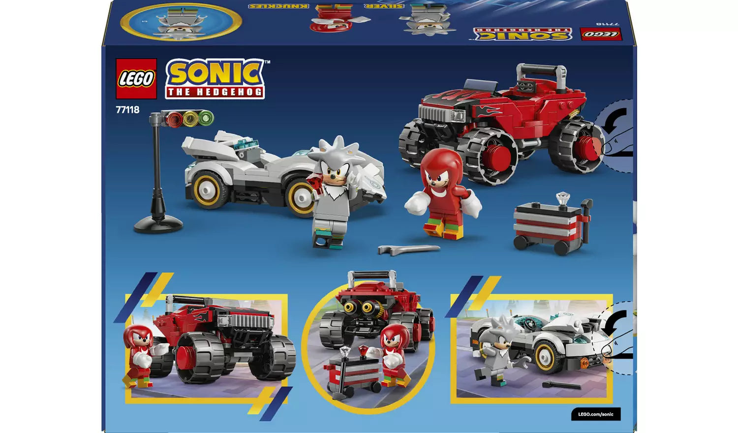 LEGO Sonic the Hedgehog Silver vs. Knuckles Set | Ages 8+ | Model 77118 | 378 Pieces | New LEGO