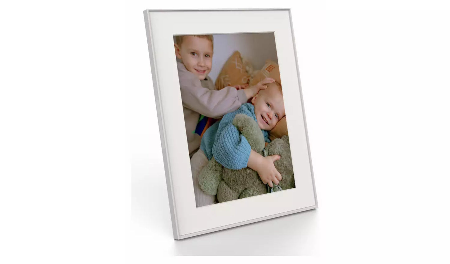 AURA Walden 15 Inch WiFi Digital Photo Frame – Clay White (New) AURA