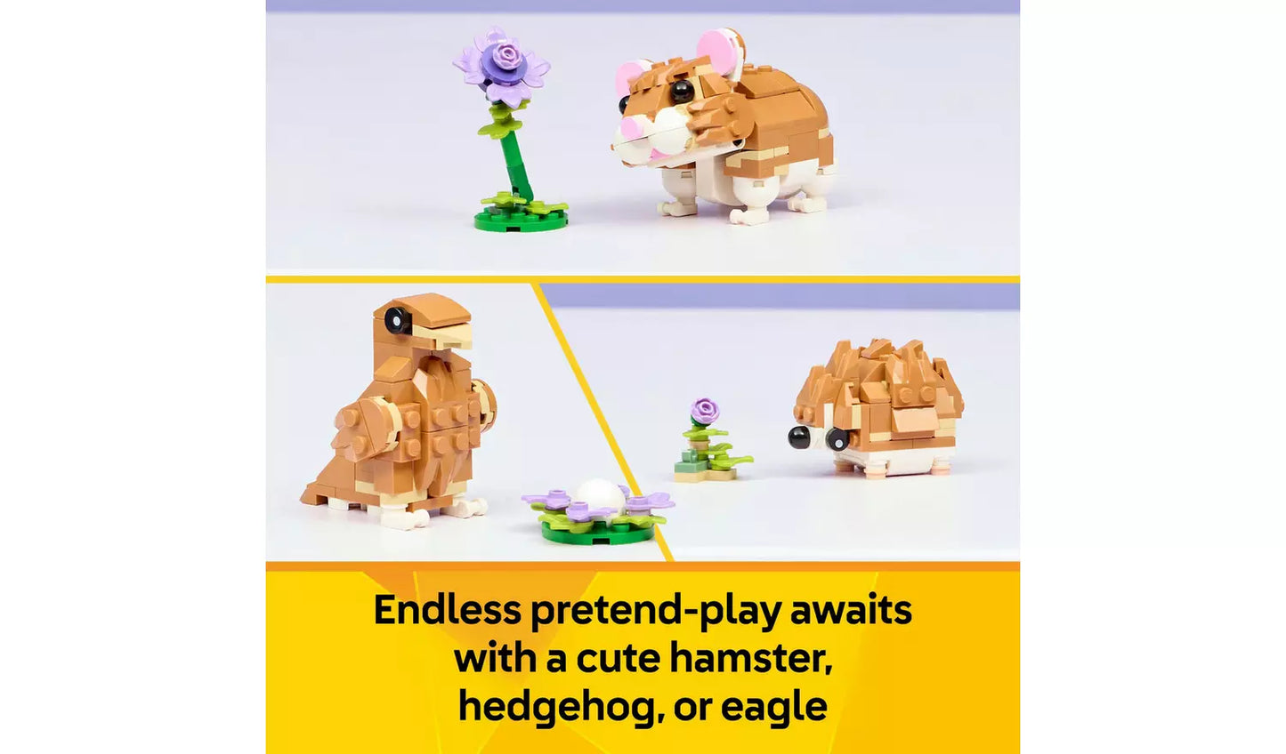 LEGO Creator 3in1 Cute Hamster with a Flower Toy – Model 31376 | Ages 7+ | 166 Pieces | New LEGO