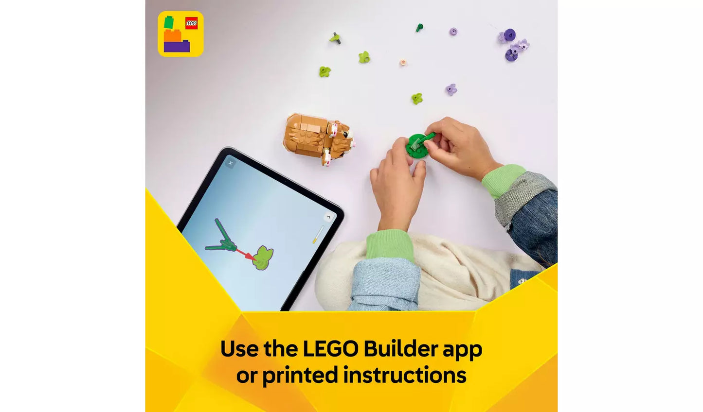 LEGO Creator 3in1 Cute Hamster with a Flower Toy – Model 31376 | Ages 7+ | 166 Pieces | New LEGO