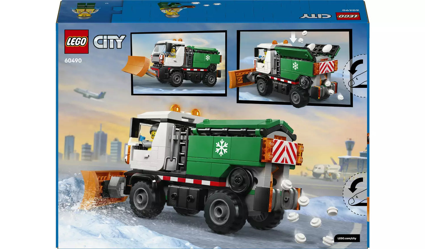 LEGO City Snowplough Truck Toy Vehicle with Minifigure | Ages 6+ | Model 60490 | New LEGO