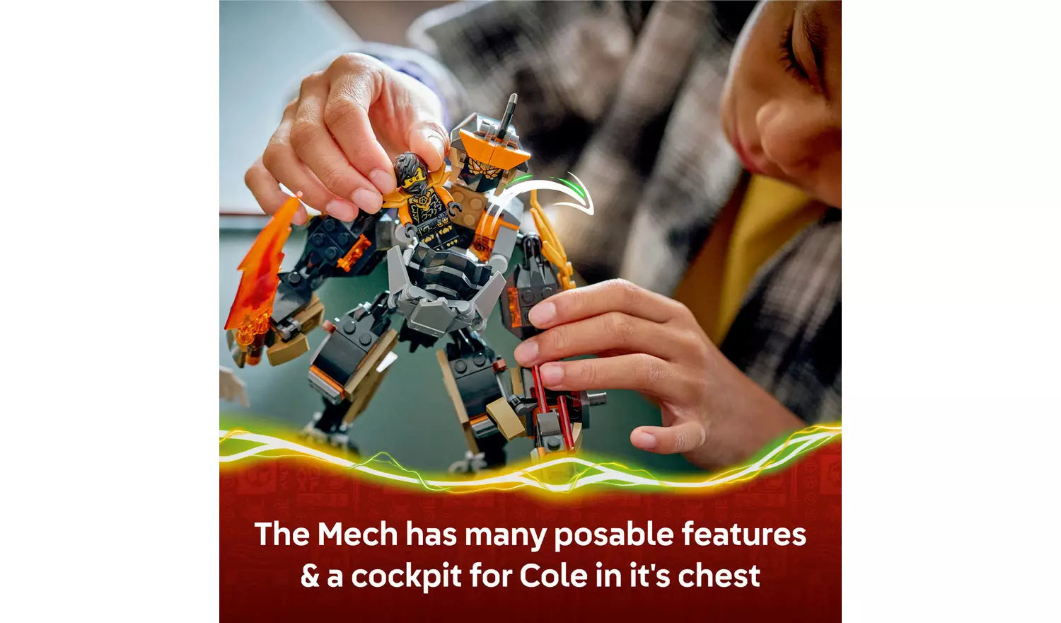 LEGO NINJAGO Cole’s Mission Mech & Dragon Zane Building Toy | Ages 7+ | Model 71854 | New LEGO